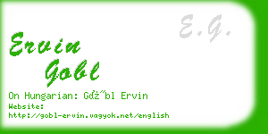 ervin gobl business card